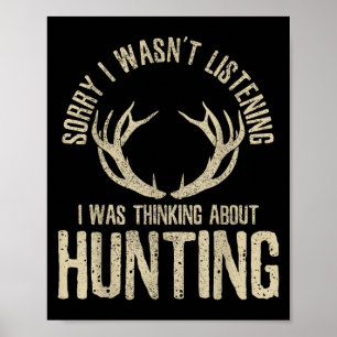 Poster Citation De Chasse Drôle Dit Deer Venison Elk Hunt