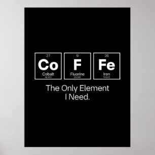 Poster Citation de Chimie du Café – Le Seul Élément dont 