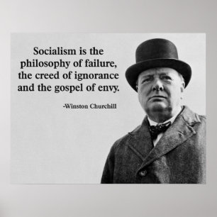 Poster Citation de Churchill contre le socialisme
