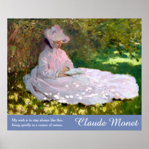 Poster Citation de Claude Monet Art Nature Peinture au pr