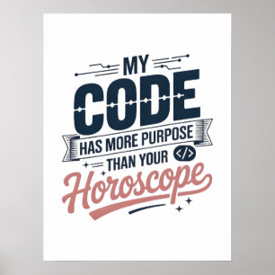 Poster Citation de codage drôle AI Conception de programm