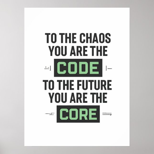 Poster Citation de codage Inspiration - Code et coeur (Devant)