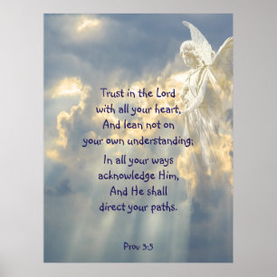 Poster Citation de confiance en Dieu Ange Inspirante