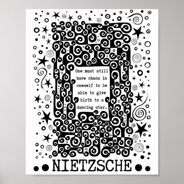 Poster Citation de Dancing STAR par Nietzsche (Devant)