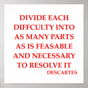 Poster Citation de DESCARTES