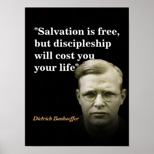 Poster Citation De Dietrich Bonhoeffer Sur Le Salut