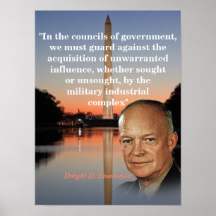Poster Citation de Dwight D. Eisenhower sur le complexe m