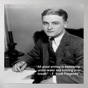 Poster « Citation de F Scott Fitzgerald sur la "bonne écr
