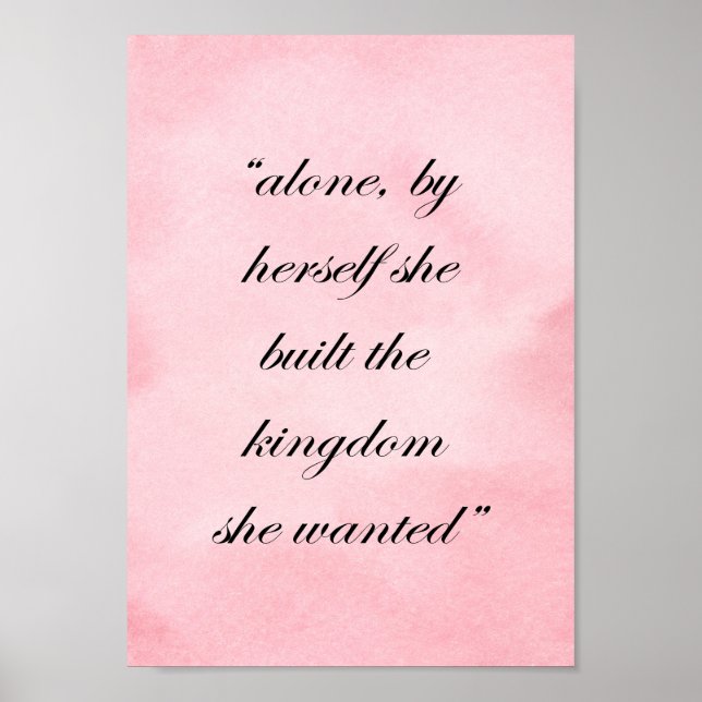 Poster Citation de femme motivationnelle. Reine, forte, p (Devant)