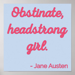 Poster Citation de fierté et de préjugé II - Style mignon