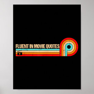 Poster Citation de film drôle rétro Es couramment
