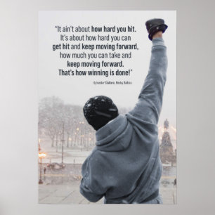 Poster Citation de film inspirant de Rocky Balboa