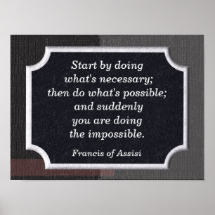 Poster Citation de Francis of Assisi - imprimer