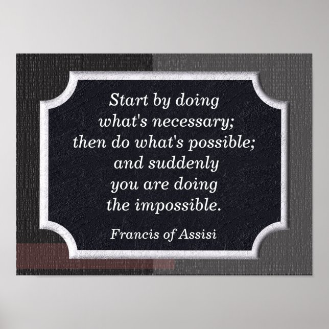 Poster Citation de Francis of Assisi - imprimer (Devant)