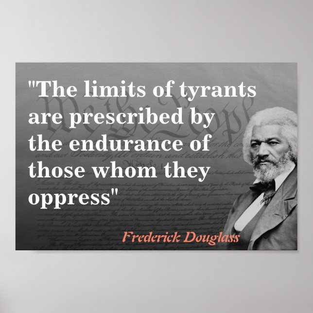 Poster Citation De Frederick Douglass Sur Les Limites Des (Devant)