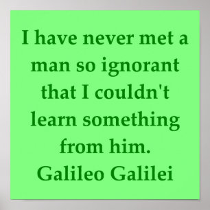 Poster Citation de Galileo