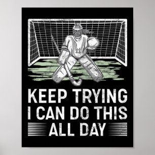 Poster Citation de gardien de but de hockey sur gazon fém