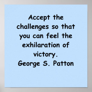 Poster citation de george s patton