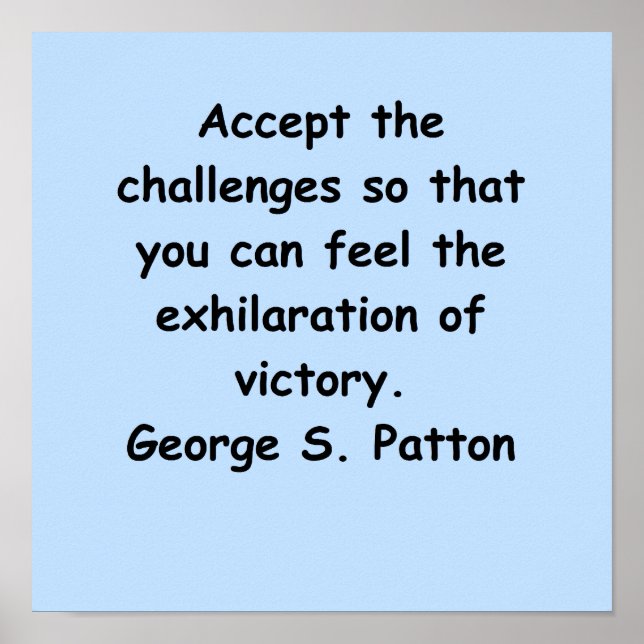 Poster citation de george s patton (Devant)