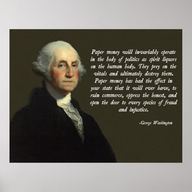 Poster Citation de George Washington Money (Devant)