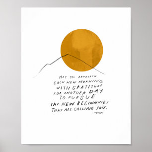 Poster Citation de gratitude - Décor Inspirational Home O