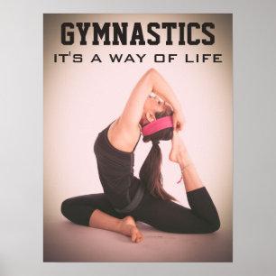 Poster Citation de gymnastique inspirante