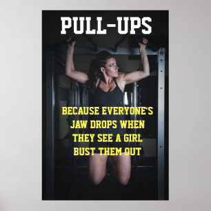 Poster Citation de gymnastique motivationnelle pour les f