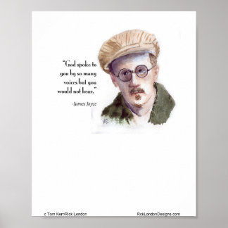 Poster Citation de James Joyce & "Dieu parla" par Kerr/Lo