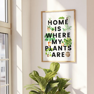 Poster Citation de jardinage de plantes d'intérieur à l'a