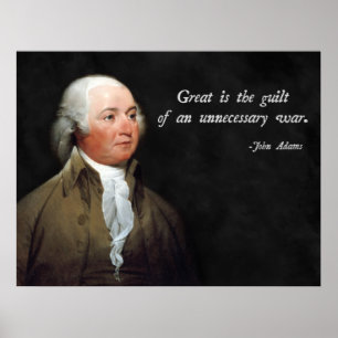 Poster Citation de John Adams contre la guerre