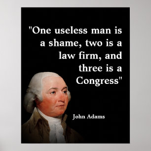 Poster Citation de John Adams sur le Congrès 