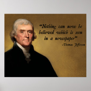 Poster Citation de journal de Jefferson