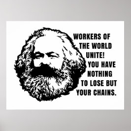 Poster Citation de Karl Marx - Les travailleurs du monde 