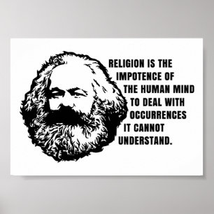 Poster Citation de Karl Marx sur la religion