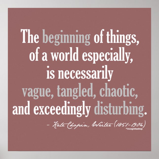Poster Citation de Kate Chopin (Devant)