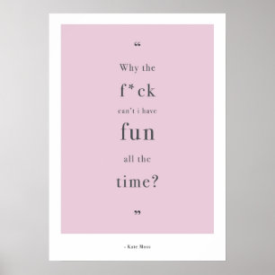 Poster Citation de Kate Moss