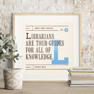 Poster Citation de la bibliothèque par Patrick Ness