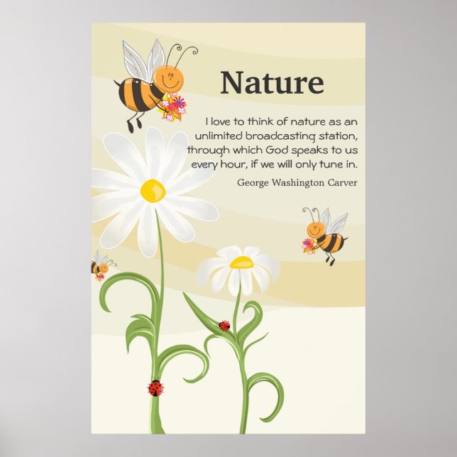 Poster Citation de la nature - George Washington Carver (Devant)
