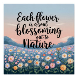 Poster Citation de la nature inspirante