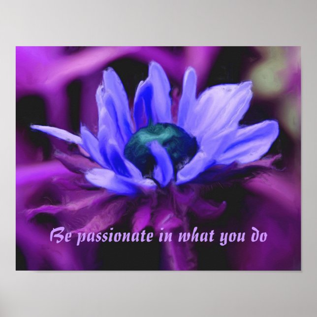 Poster Citation de la passion de la marguerite violette I (Devant)