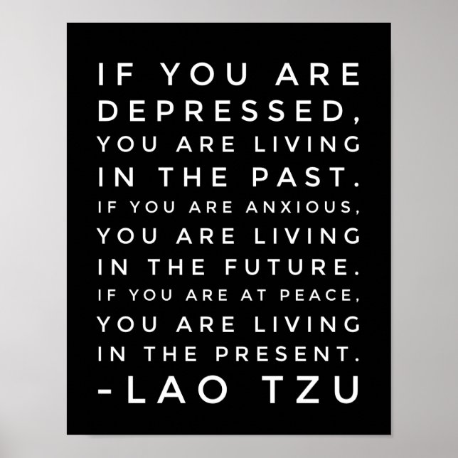 Poster Citation de la philosophie du Tzu lao (Devant)