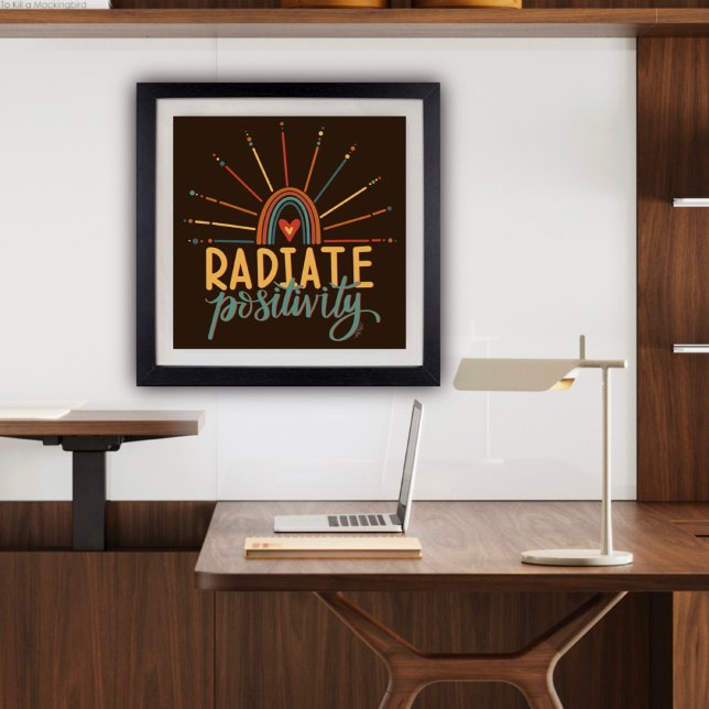 Poster Citation de la positivité du rayonnement moderne I (Radiate positivity poster by Inspirivity)