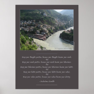 Poster Citation de la sagesse du Mahatma Gandhi