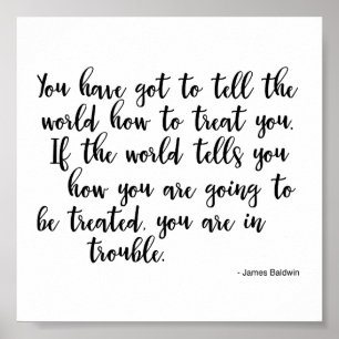 Poster Citation de l'affiche James Baldwin