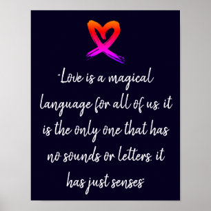 Poster Citation de l'amour du coeur