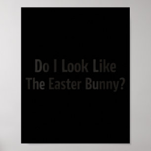 Poster Citation de lapin sarcasique de Pâques drôle pour 