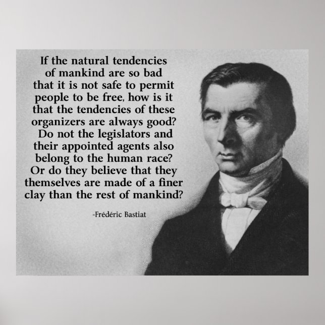 Poster Citation de l'argile Finer Bastiat (Devant)