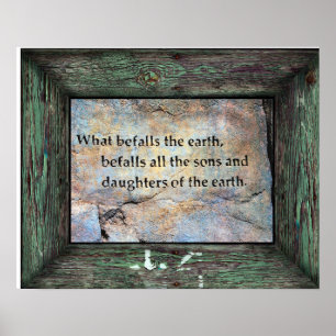 Poster Citation de l'environnement au sujet de la terre