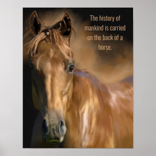 Poster Citation de l'histoire du cheval et de l'humanité
