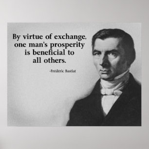Poster Citation de libre-échange Bastiat